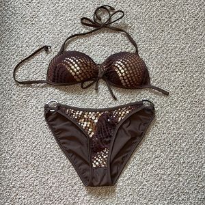 VENUS, retro sequin bikini, top = C and bottoms = 6